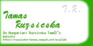 tamas ruzsicska business card